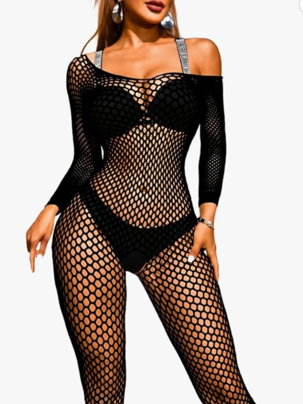 🌸💕What I Wore This Weekend?: Part 4-Midnight Crochet FULL Bodystocking 🥰✨🌸👠